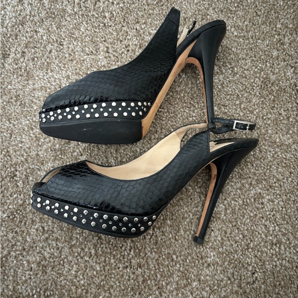 Jimmy Choo Black Embossed Python - Picture 8 of 10